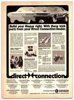 Vintage 1975 Chrysler Direct Connection Original Print Advertisement (8 X 11in)
