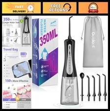 Portable 350ML Water Dental Flosser - 5 Modes, Cordless, Rechargeable, Waterproo