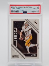 JOSH ALLEN 2018 CONTENDERS DRAFT PICKS ROOKIE GAME DAY TICKET PSA 10 GEM Q0856