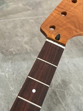 4 string 20 Frets Roasted Flame Maple 30inch short scale Bass Neck Nut:42mm