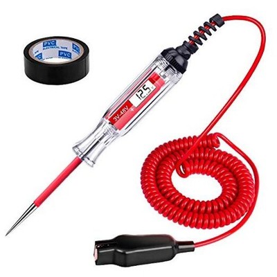 Premium 3-48V DC Digital LCD Display Test Light with 140 Inch Extended Spring 