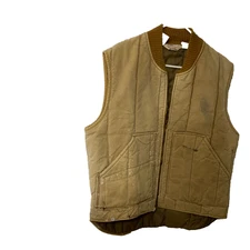 Vintage Walls Blizzard Pruf Canvas Insulated Duck Vest Sz Large Made In USA