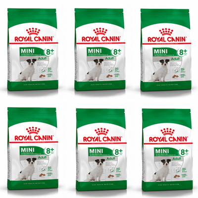 Mini Adult 8+ Dry Dog Food, 2kg x 6 Pack