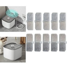 10Pcs Cat Water Fountain Replacement Filters for Pet Drinking Dispenser