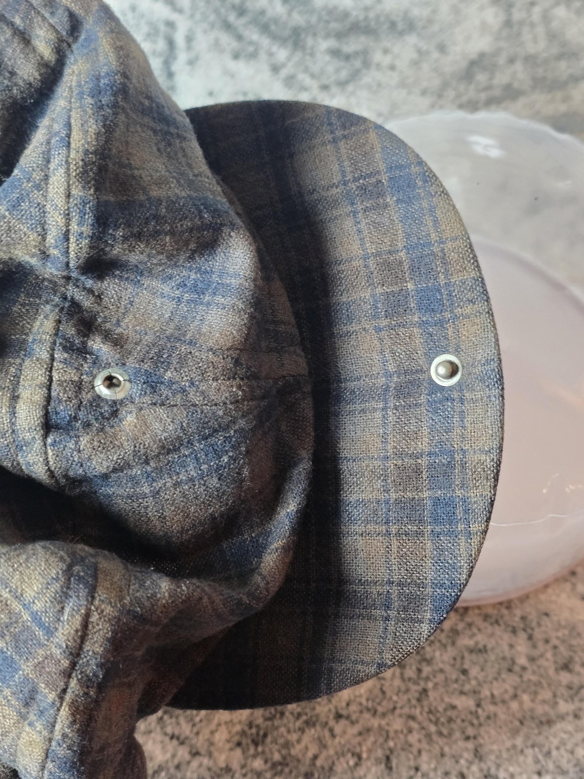 VTG Pendleton Plaid Hat Flat Cap Fitted Mens 7 Br… - image 6