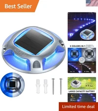 Elegant Solar Driveway Lights - Dual Color Modes for Outdoor Safety & Style