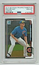 2015 Bowman Prospects Chrome * Rookie Card * Kris Bryant * #BCP100 * PSA 10. rookie card picture