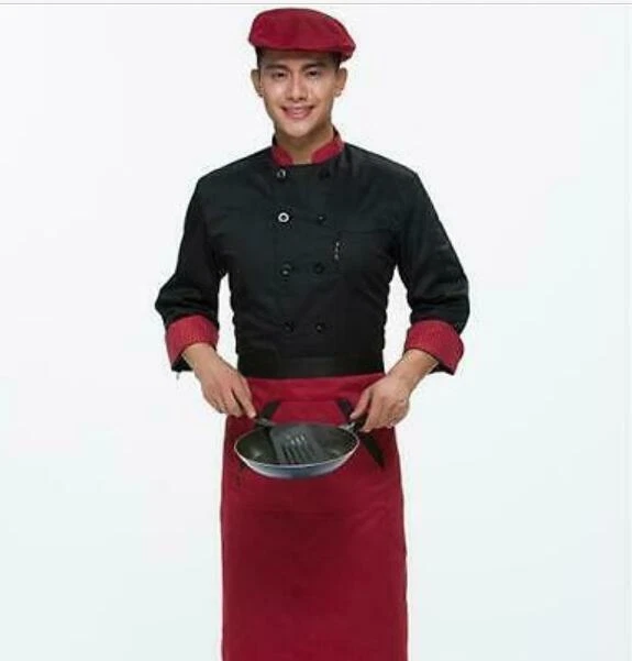 Unisex Chef Jacket Coat Restaurant Hotel Work Uniform Long Mesh Sleeves Hot - Image 4 of 4