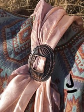 Scarf Slide Wild Rag Western Cowboy Buckaroo- Copper Buckle Slide