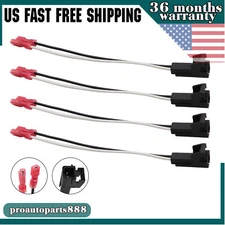 4pc 72-4568 Front/Rear Door Speaker Wire Adapter Wiring Harness For GM Vehicles