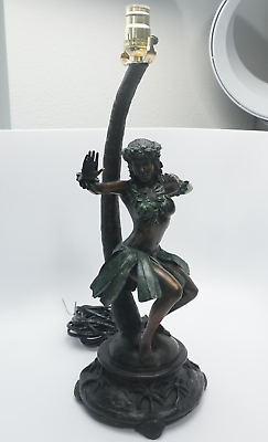 Bronze Hula Girl Lamp Made in Hawaii Hawaiian Mehana 49/375 Bronze Hula Girl Lamp Made in Hawaii Hawaiian Mehana 49/375