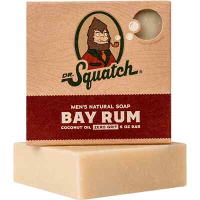 Dr Squatch Bay Rum Seife - Natürliche männliche Kaltprozessseife - 5oz Bar