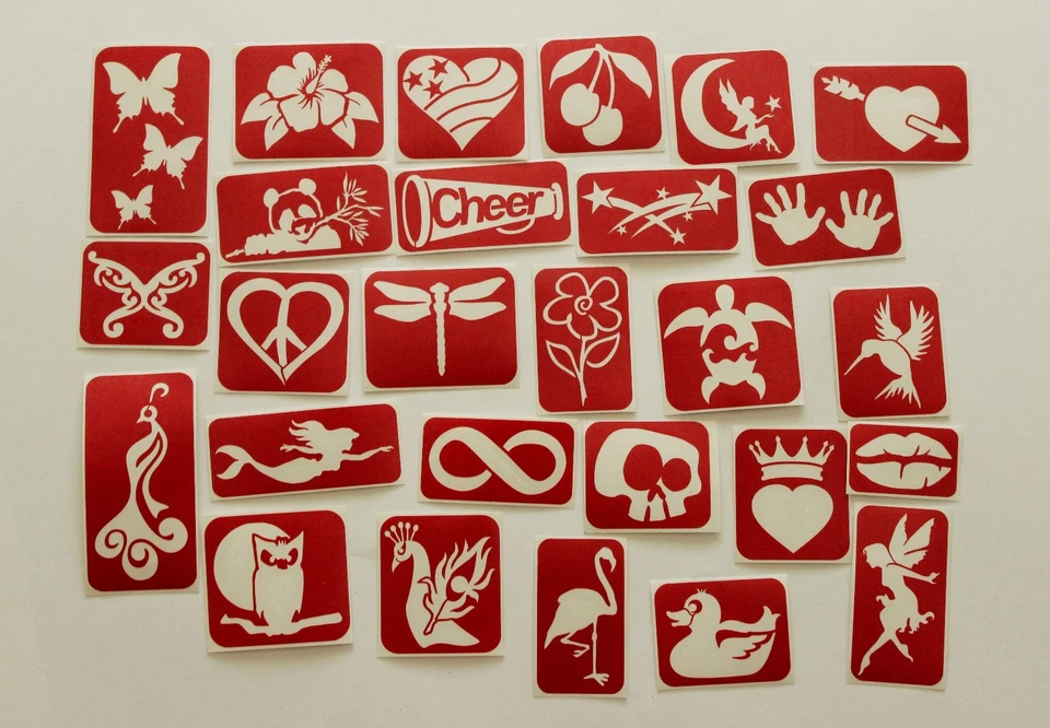 Maybel's Glitter Tattoo Stencils - 150 stencil Pack - You choose the designs - Image 2 of 4