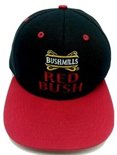 BUSHMILLS IRISH WHISKEY hat black adjustable snapback cap Made in USA!