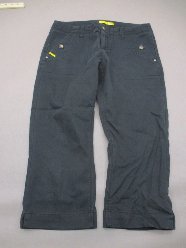 lole cotton blend zip fly pockets stretch cropped pants