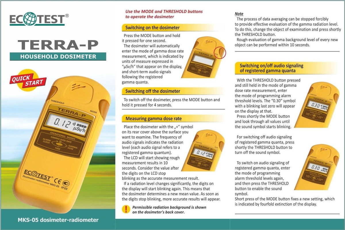 NEW Terra-P MKS 05 Ecotest 線量計 放射計 ガイガーカウンター 放射線
