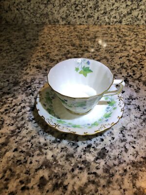  Rare Old Royal Crown Derby Footed Teacup/Sauce