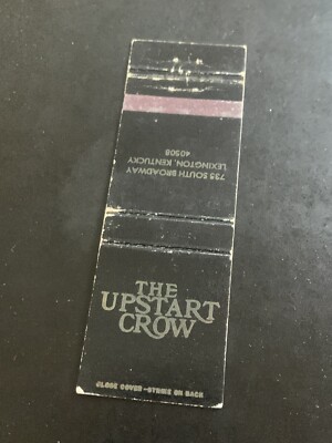 Vintage Kentucky Matchbook  The Upstart Crow  Lexington