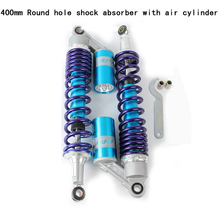 Amortiguadores de aire traseros suspensión universal para moto 400mm 15.7" para Yamaha Foto 2 de 4