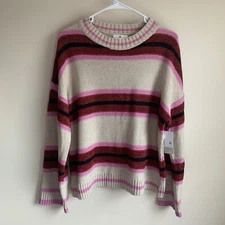BP Nordstrom Everyday Striped Crewneck Chenille Sweater Size Large NWT
