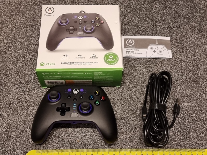 MICROSOFT XBOX ONE USB ENHANCED WIRED CONTROLLER PC GAME CONTROL PAD BlackPurple