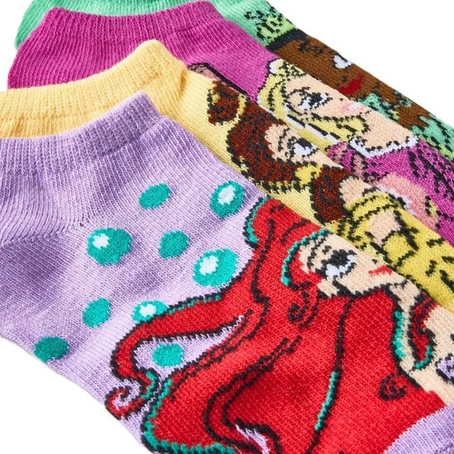 Girls' 6 Pack No Show Socks Disney Princess Size S-L - Picture 3 of 4