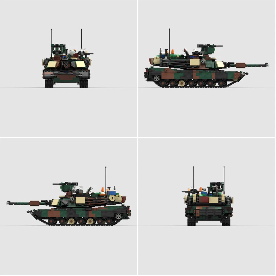 MOC: Modern Tank with Fully Detailed Interior 1678 Pieces 1:32 Scale DIY - Image 2 of 4