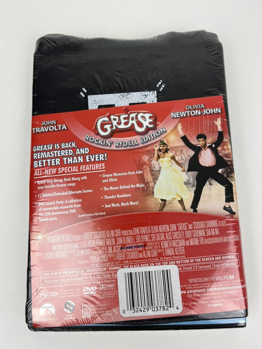 New - Grease (DVD, 2008, Rockin Rydell Edition with Black