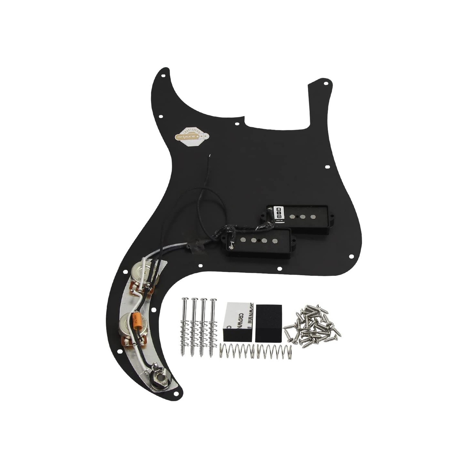 OriPure Loaded Prewired P Bass Pickguard with Alnico V Pickup for