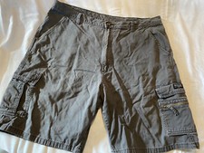 Wrangler Shorts Men's 40 Gray Relaxed Fit Cargo Shorts