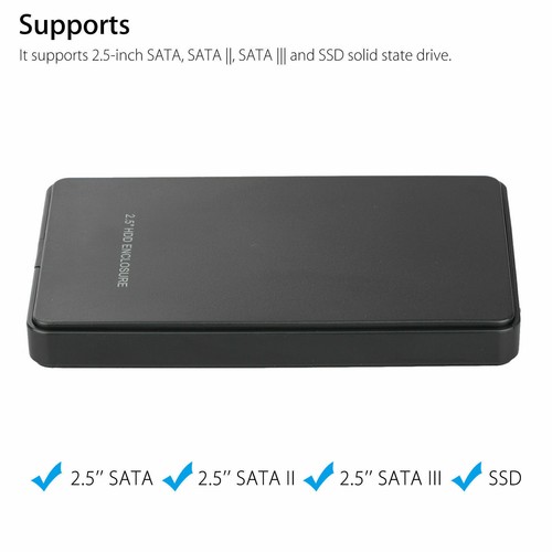 USB 3.0 2TB SATA SSD External Hard Drive Portable Desktop Mobile Hard Disk Case - Picture 3 of 8