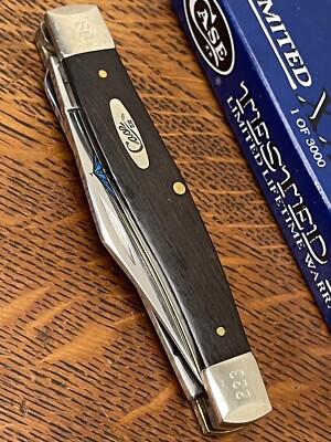 CASE XX SWAP MEET SOUTH GENUINE EBONY WOOD LG MOOSE POCKET KNIFE