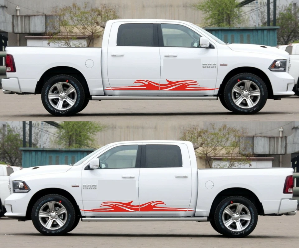 Calcomanía adhesiva rayas laterales para Dodge Ram 1500 2500 2009 2018 2000 2005 2008 2001 Foto 2 de 4