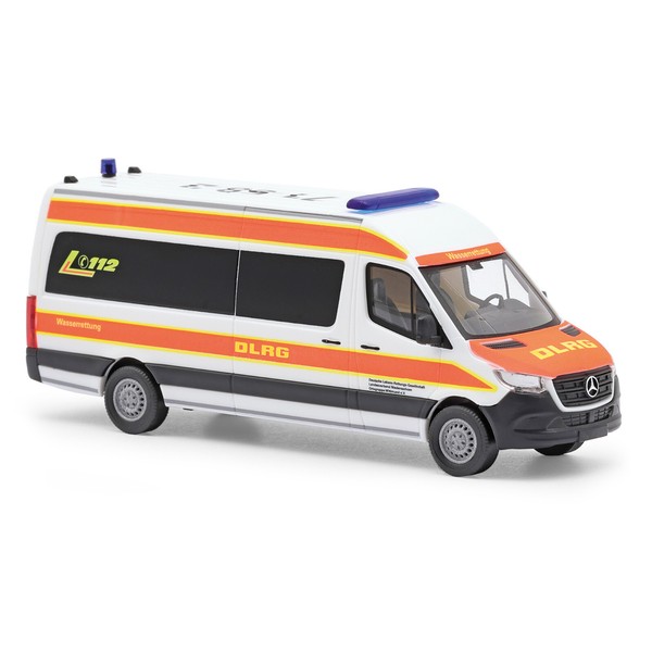 Busch 52633 Mercedes-Benz Sprinter Lang, Bus, Dlrg Wittmund, 1:87 NEU Modellauto-image