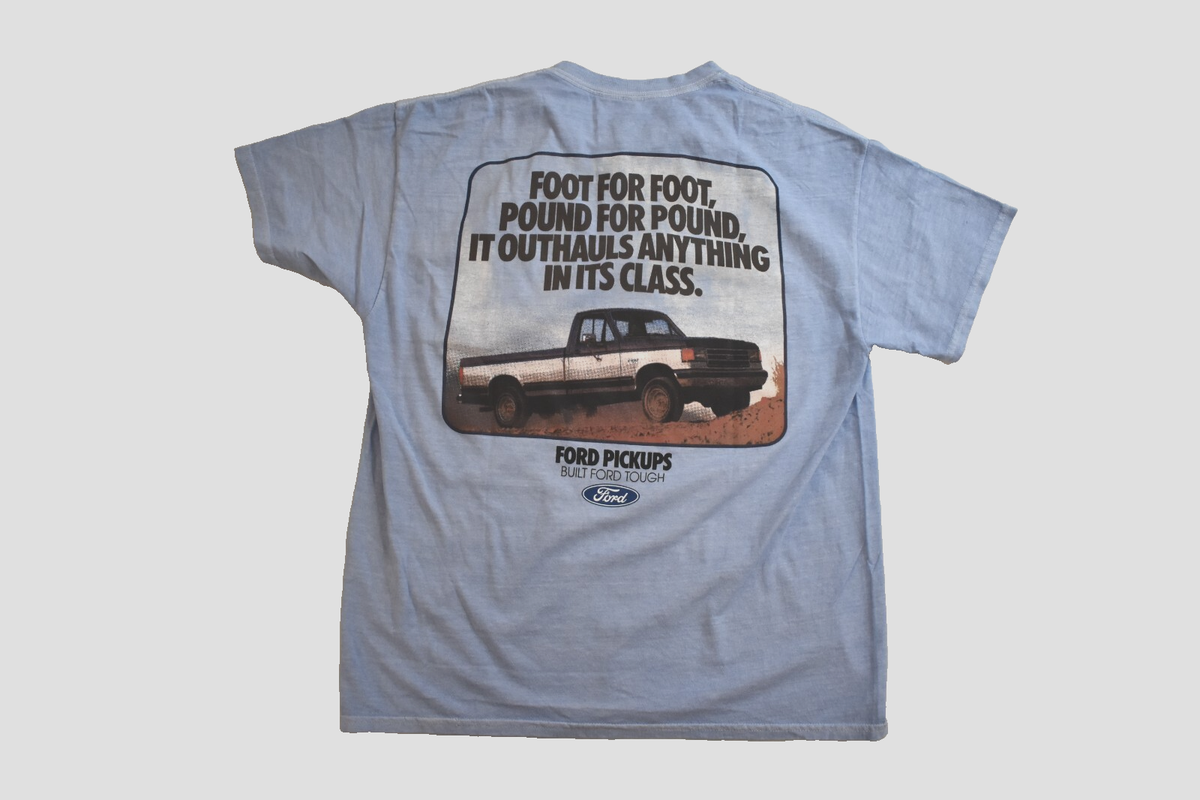 Ford Mens Ford Pickups Built Ford Tough Foot For Foot Blue Truck