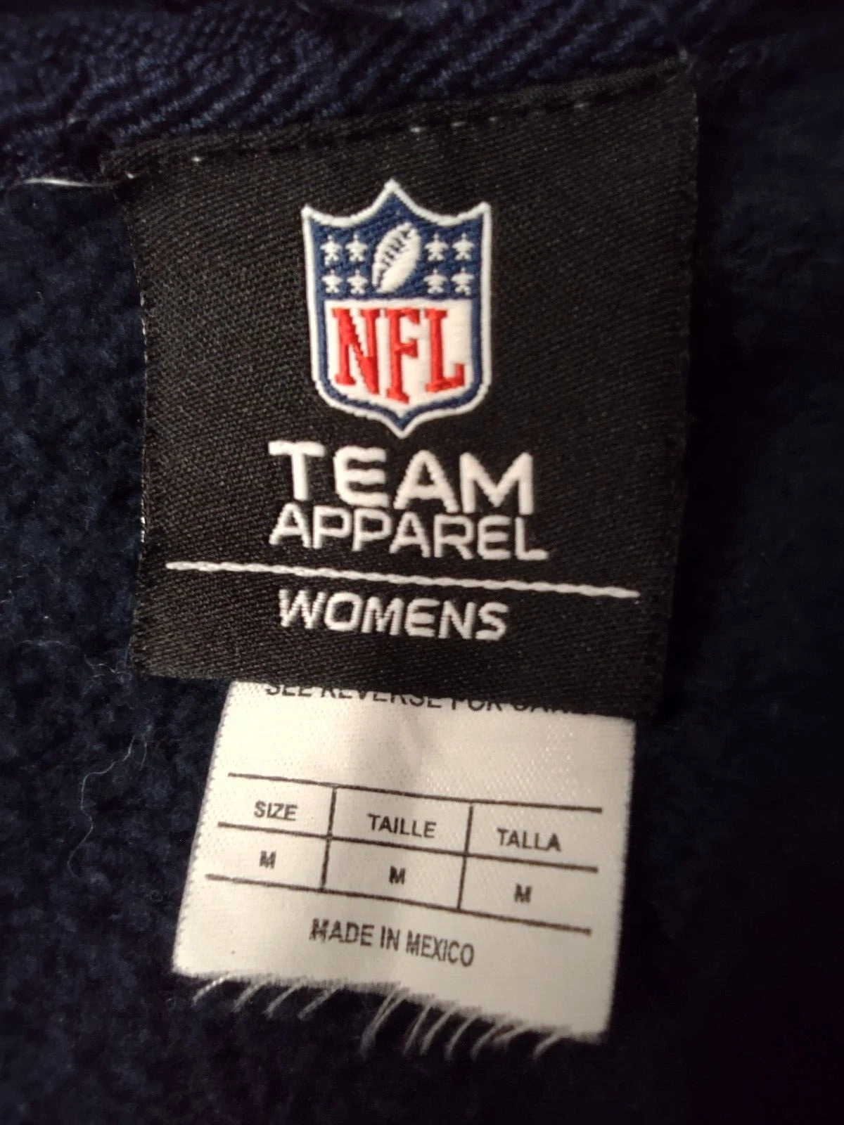 VETEMENTS Felpa con cappuccio Chicago Bears NFL donna tasca media blu full zip davanti