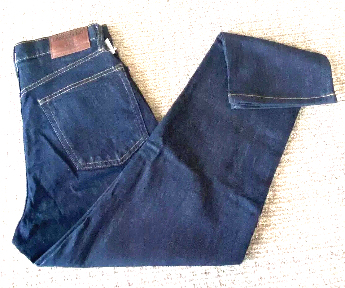 $65 New Lands End COMFORT WAIST Stretch Denim Jeans Dark
