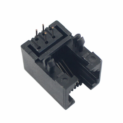 50Pcs RJ11 95001 6P4C 4 Pin Right Angle Modular Telephone PCB Socket Connector