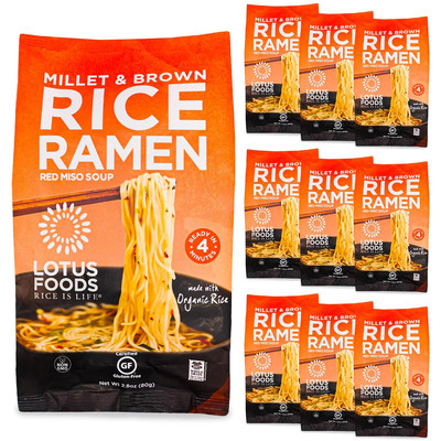 Organic Millet & Brown Rice Ramen with Miso Soup - Gluten Free Ramen Noodles, Ve