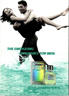 Jovan Ginseng NRG Mens Fragrance Postcard Advertisement C161