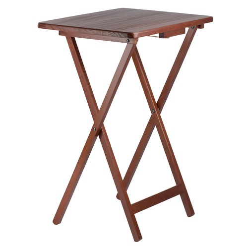 Winsome Alex 5-Pc Snack Table Set, Walnut Finish Folding, Lightweight, Portable - Picture 7 of 9