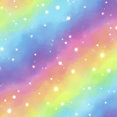 THE LITTLE JOHNNY RANGE 100% Cotton Digital Fabric Rainbow Galaxy Universe Stars Space 150cm Wide