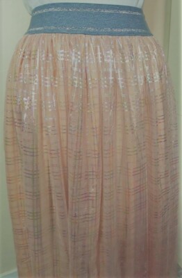 Jupe Longue Tulle Abricot WIYA – Taille Unique, Neuve Avec étiquettes, évasée