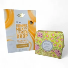 DOVE Turmeric Lemon Bar 5oz w Gift Verbena Lemon Shea Soap Skincare Duo Unisex