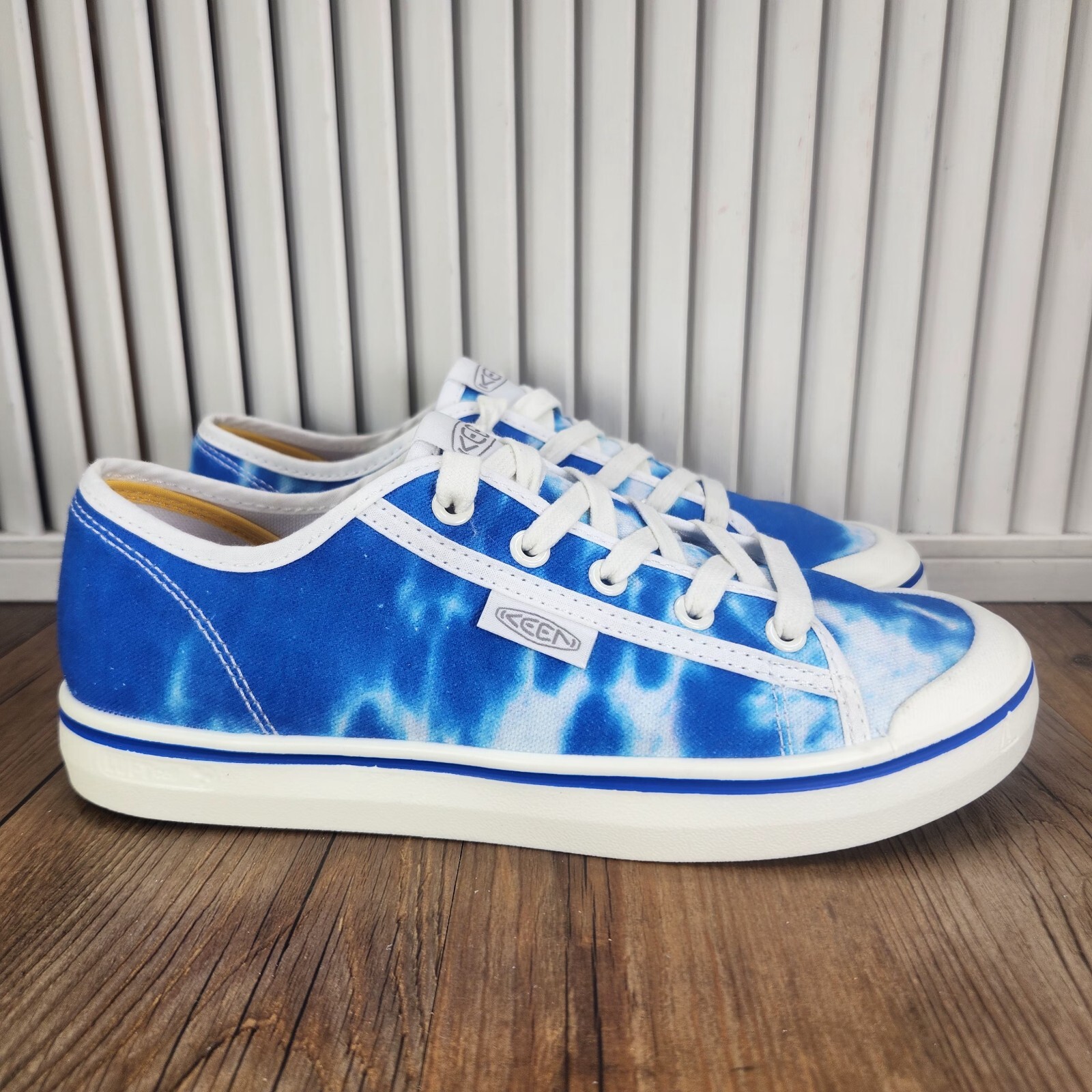 Scarpe sneakers stringate casual Keen Elsa Lite donna taglia 7 5 blu nuvole tela