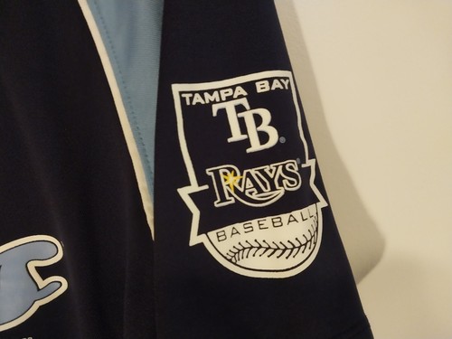 Evan Longoria Tampa Bay Rays Jersey MLB Genuine Merchandise Navy Blue Large - Picture 5 of 8
