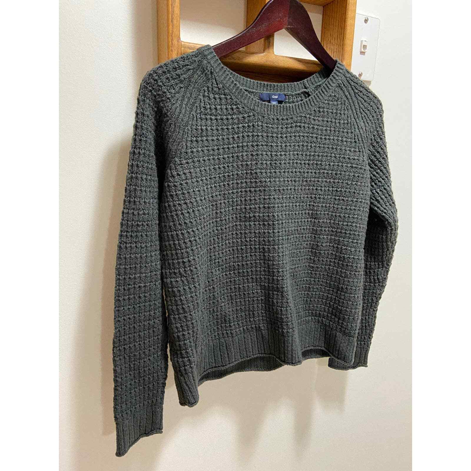 Women's Gap Dark Gray Sweater - solid knit cozy s… - image 2