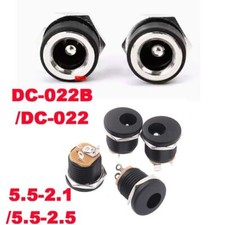 5.5-2.1/2.5MM Round Panel Mount Female Socket DC-022 Power Connector Jack Plugs