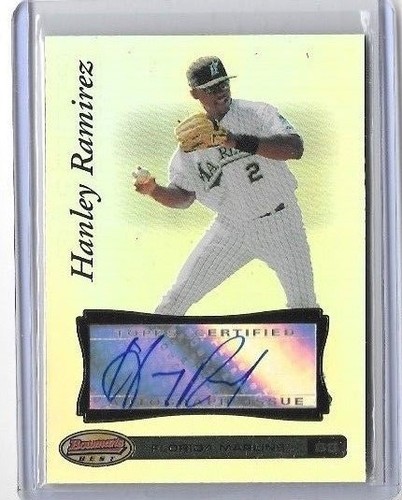 HANLEY RAMIREZ LOT OF (6) DIFFERENT CERTIFIED AUTHENTIC AUTOGRAPHED CARDS - Picture 2 of 5