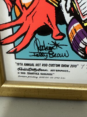 Rockin Jelly Bean Hotrod Custom 2010 Signed/Numbered 24x12